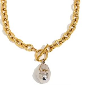 Gold and Silver Pendant Necklace